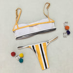 Striped Push-Up Cheeky Bikini - LOLLY LIPS