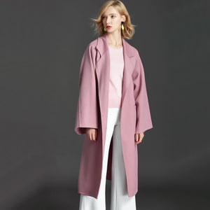 Pink Cashmere Trench Coat - LOLLY LIPS