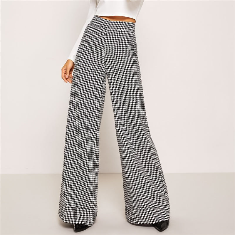 Houndstooth Flare Pants - LOLLY LIPS