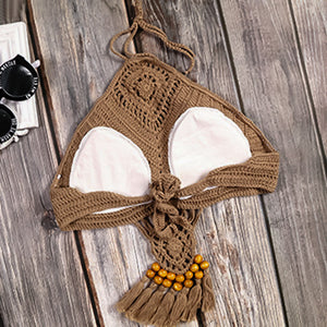 Crochet Halter Top Bikini - LOLLY LIPS
